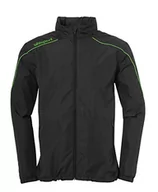 Kurtki męskie - Uhlsport STREAM 22 kurtka męska na każdą pogodę, czarna/fluorescencyjna zieleń, XXXL - miniaturka - grafika 1