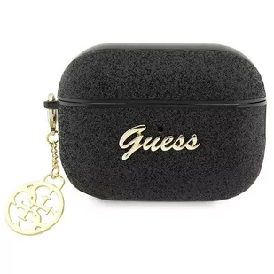Guess GUAP2GLGSHK AirPods Pro 2 cover czarny/black Glitter Flake 4G Charm - Akcesoria do słuchawek - miniaturka - grafika 1