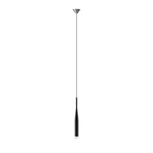 Zuma Line LAMPA wisząca CONTE MD1998-1BL loftowa OPRAWA metalowy ZWIS tuba czarna MD1998-1BL - Lampy sufitowe - miniaturka - grafika 1