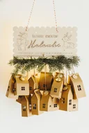 Ozdoby bożonarodzeniowe - Kalendarz adwentowy z domkami i podświetleniem - miniaturka - grafika 1