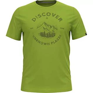 Koszulki męskie - Odlo Odlo T-shirt męski S/S Crew Neck Nikko Print T-Shirt wielokolorowa Macaw Green - Graphic Ss21 XXL 594052 - grafika 1