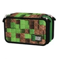 Piórniki - St. Majewski Piórnik szkolny potrójny z wyposażeniem Pixel Cubes - miniaturka - grafika 1