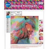 Malowanie po numerach - Mozaika diamentowa 5D KIT 20x20cm CENTRUM koń 89621 /0452-6301-91/ PP1015-KOŃ - miniaturka - grafika 1