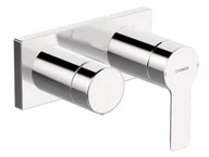 Baterie wannowe i prysznicowe - Hansa Ligna - Bateria podtynkowa do obsługi dwóch wyjść wody, chrom 44559583 - miniaturka - grafika 1