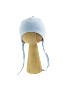 Niemowlęca czapka wiązana niebieska, Nicol,r.68 - Czapki damskie - miniaturka - grafika 1