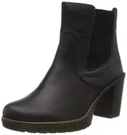 Botki damskie - Rieker Damskie sztyblety Y2574, Czarny czarny czarny czarny 00, 40 EU - miniaturka - grafika 1