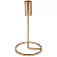 Świeczniki - H&S Decoration Nowoczesny świecznik w kolorze złotym 19 cm - miniaturka - grafika 1