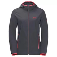 Kurtki damskie - Jack Wolfskin Turbulence damska kurtka softshellowa, damska, 1303652, hebany, S - miniaturka - grafika 1