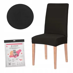 Pokrowiec na krzesło elastyczny czarny HA0004 - Pokrowce na meble - miniaturka - grafika 1