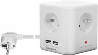 Listwy zasilające - PowerCube Listwa zasilająca MicroConnect 4 gniazda 1.5m 2 porty USB biały GRUCUBE6 GRUCUBE6 - miniaturka - grafika 1