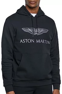Hackett London Męska bluza z kapturem AMR, czarna, S - Bluzy męskie - miniaturka - grafika 1