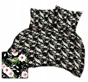 pościel bawełna lux 220x240 + 2 poszewka B 335 trzy róże na czarnym - Pościel pościel bawełna lux 220x240 + 2 poszewka B 335 trzy róże na czarnym - Pościel - miniaturka - grafika 1