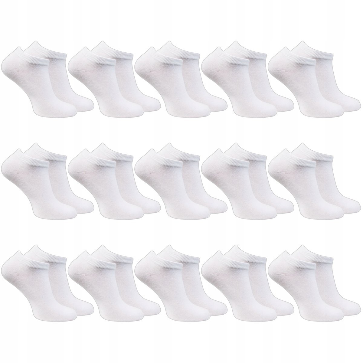 STOPKI BIAŁE MĘSKIE SKARPETY BAMBUSOWE NISKIE SKARPETKI 15 PAR 44-46