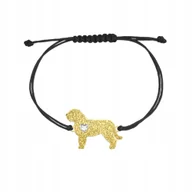 Bransoletki - Bransoletka Złota z psem Hiszpański Pies Dowodny 925 Biżuteria GRAWER - miniaturka - grafika 1