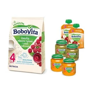 Zestaw BoboVita 2x(Zupka+ obiadek + mus) + kaszka - Desery dla dzieci - miniaturka - grafika 1