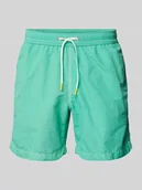 Kąpielówki męskie - Spodenki kąpielowe z ozdobnymi szwami w kontrastowym kolorze model ‘Uni’ - miniaturka - grafika 1