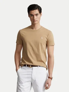 Polo Ralph Lauren T-Shirt 710671438329 Beżowy Custom Slim Fit - Koszulki męskie - miniaturka - grafika 1