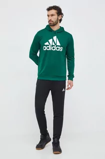 Dresy męskie - adidas dres męski kolor zielony - grafika 1