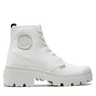 Trapery Palladium Pallabase Twill 96907-141-M Biały - Botki damskie - miniaturka - grafika 1