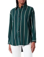 Bluzki damskie - Seidensticker Damska bluzka - modna bluzka - Regular Fit - taliowana - kołnierzyk koszuli - łatwa do prasowania - długi rękaw, zielony, 38 - miniaturka - grafika 1