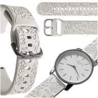 Akcesoria do zegarków - Pasek do Huawei Watch GT 3 42mm smartwatch kremowa opaska 20mm - miniaturka - grafika 1