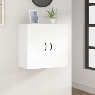 Szafka wisząca, biała, 60x31x60 cm, materiał drewnopochodny - Regały - miniaturka - grafika 1