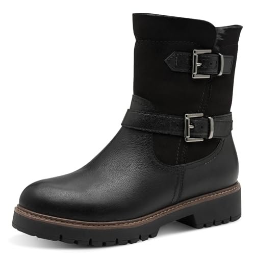 Tamaris Damskie WL Boot 1-26820-45 śniegowce, czarne, 41 EU, czarny, 41 EU