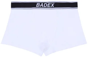 Białe, męskie, bawełniane bokserki BADEX XL - Majtki męskie - miniaturka - grafika 1