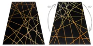 Dywany - Dywan GLOSS nowoczesny 406C 86 stylowy, glamour, art deco, geometryczny / złoty czarny 140x190 cm - miniaturka - grafika 1