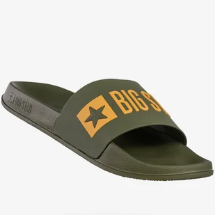 Klapki Męskie BIG STAR Buty Klasyczne Sportowe Zielone SS174360 Zielony 44 - Klapki i japonki męskie - miniaturka - grafika 1
