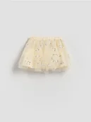 Sukienki i spódniczki dla dziewczynek - Reserved - Tiulowa spódnica z cekinami - kremowy - miniaturka - grafika 1