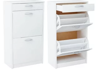 Szafka biała Na Buty półka na obuwie K034 Biały - Moda i Uroda OUTLET - miniaturka - grafika 1