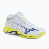 Buty sportowe męskie - Buty do siatkówki Mizuno Wave Lightning Elite Mid white/lighting yellow/dazzling blue WYSYŁKA W 24H 30 DNI NA ZWROT - miniaturka - grafika 1