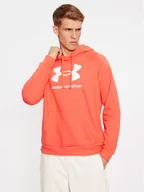 Bluzy męskie - Under Armour Bluza Ua Rival Fleece Logo Hd 1379758 Czerwony Loose Fit - miniaturka - grafika 1
