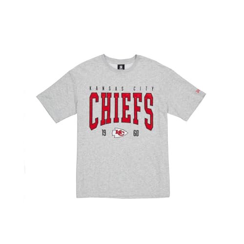 KANSAS CITY CHIEFS New Era czapka NFL oversize t-shirt satynowa aplikacja naszywka logo wrzosowy szary unisex