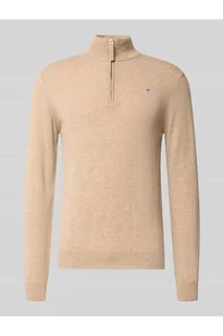 Sweter o kroju regular fit z imitacji dzianiny z czystej wełny jagnięciej - Gant - Swetry męskie - miniaturka - grafika 1