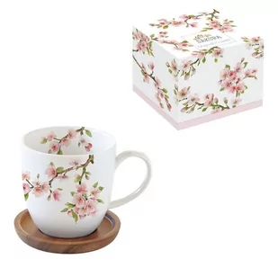 Easy Life SAKURA Kubek z drewnianym spodkiem pojemność 350 ml - Filiżanki - miniaturka - grafika 1