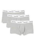Spodenki damskie - Calvin Klein 3P Low Rise Trunk Bokserki (szorty) Mężczyźni, wrzos szary, L - miniaturka - grafika 1