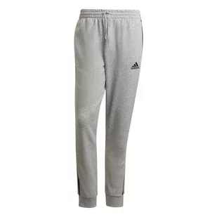 Spodnie dresowe męskie adidas ESSENTIALS FRENCH TERRY 3-STRIPES szare GK8889-XXL - Dresy męskie - miniaturka - grafika 1