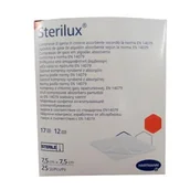 Apteczki i materiały opatrunkowe - Hartmann STERILUX Kompresy gazowe jałowe 12-warstwowe 17-nitkowe 7,5x7,5cm, 25 sztuk - miniaturka - grafika 1