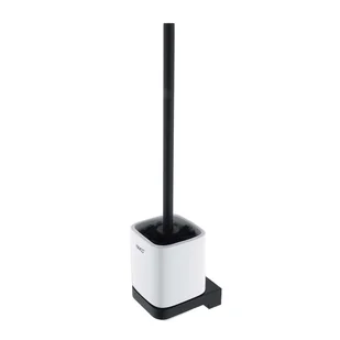 Nimco Maya - Szczotka toaletowa z uchwytem, ceramika biała/czarny mat MAC 29094KN-90 - Akcesoria do wc - miniaturka - grafika 1