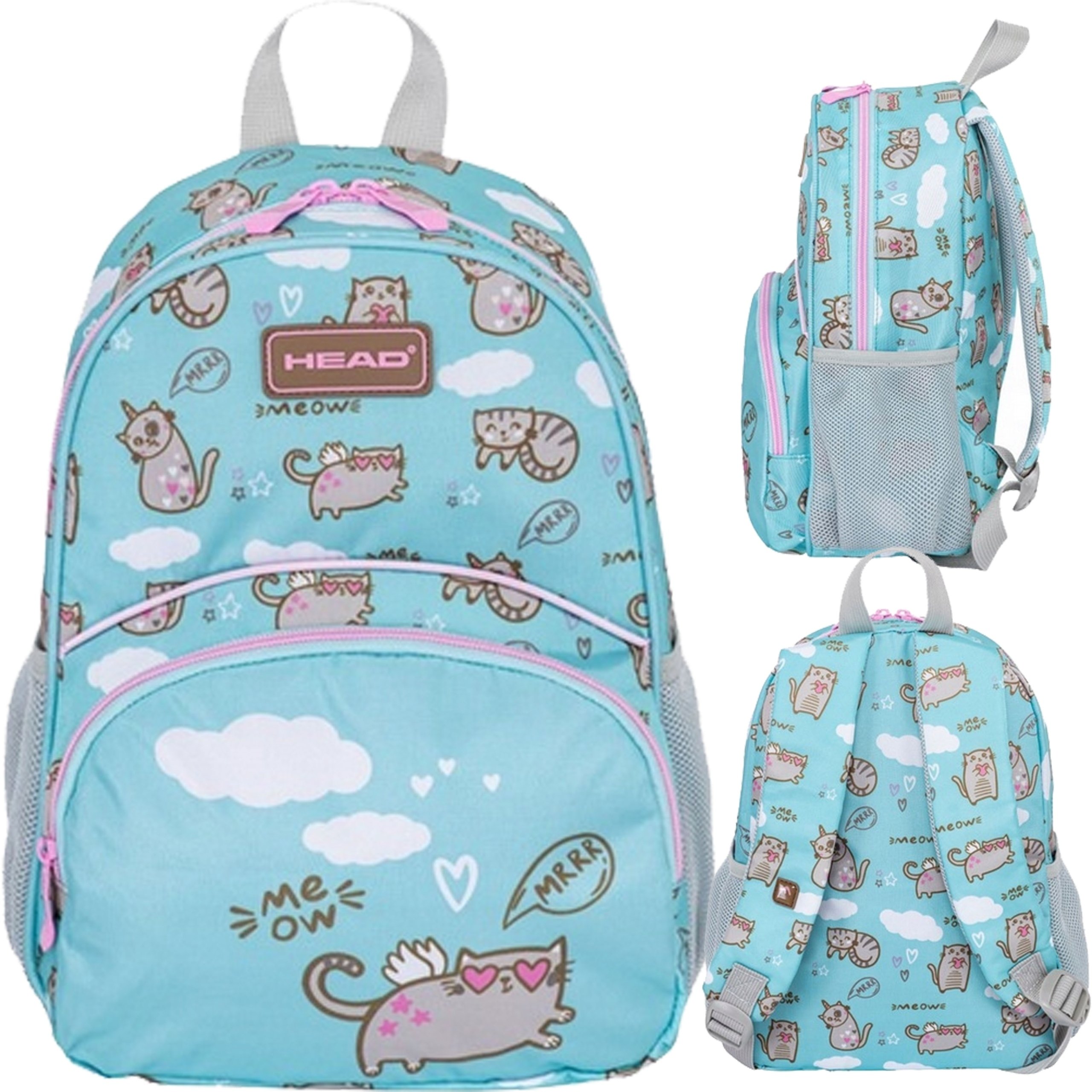 Plecaczek Dla Ucznia Plecak Dla Przedszkolaka Wycieczkowy Head Meow Solidny