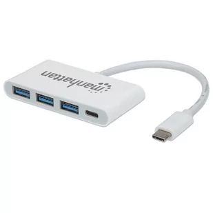 Manhattan HUB USB White 3xUSB-A 163552 - Huby USB - miniaturka - grafika 1