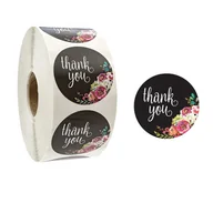 Pasmanteria - Naklejki Ozdobne Okrągłe Thank You 500 Szt. - miniaturka - grafika 1