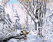 Malowanie po numerach - Artnapi 40x50cm Malowanie Po Numerach - Zimowy Pejzaż - Na Drewnianej Ramie - miniaturka - grafika 1