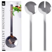 Łyżki - ŁYŻKI DO SERWOWANIA SAŁATEK STALOWE SREBRNE SZTUĆCE 2-ELE EXCELLENT HOUSEWARE 139394 - miniaturka - grafika 1