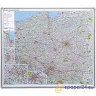 Systemy ekspozycyjne i znaki informacyjne - TABLICA MAPA DROGOWA POLSKI 102 X 120 CM - miniaturka - grafika 1