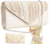 Torebki damskie - Torebka Kopertówka Błyszcząca Wizytowa Wieczorowa - miniaturka - grafika 1