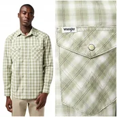 Koszule męskie - Wrangler WESTERN SHIRT Tea koszula bawełniana męska w kratę REGULAR FIT M - miniaturka - grafika 1