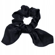 Ozdoby do włosów - Gumka Do Włosów czarna Apaszka scrunchie Frotka - miniaturka - grafika 1